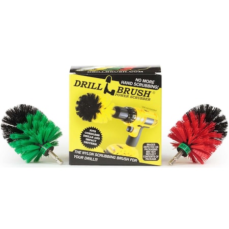 Drillbrush Cleaning Supplies - Drill Brush - Medium and Stiff Bristle MINI Spin B M-S-GR-QC-DB